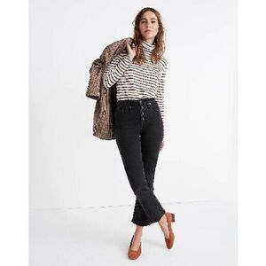 Madewell Cali Demi Boot Jeans in Bellspring Wash Button Front Edition Women's 25